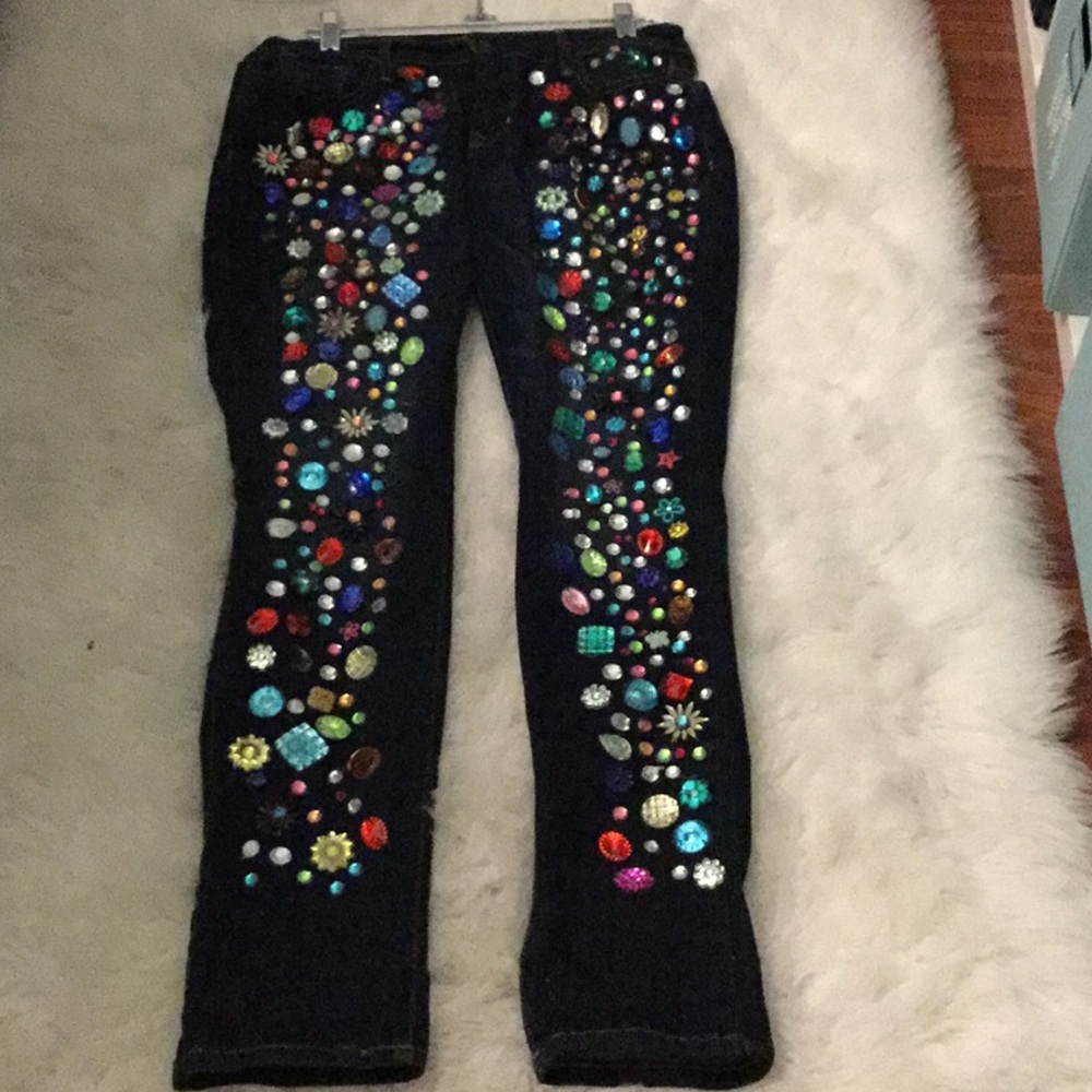 Beaded jeans